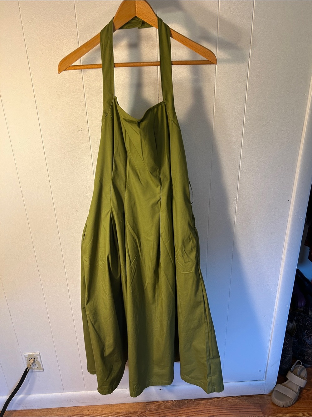 Target Olive Green Halter Maxi Dress